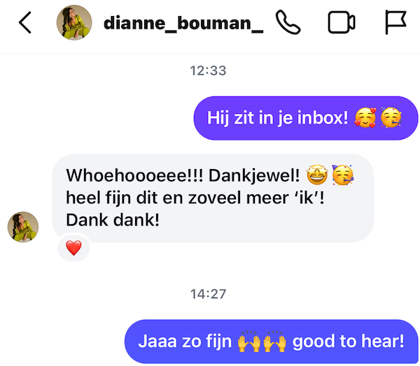 Review "I LOVE wat je gedaan hebt met de teksten"