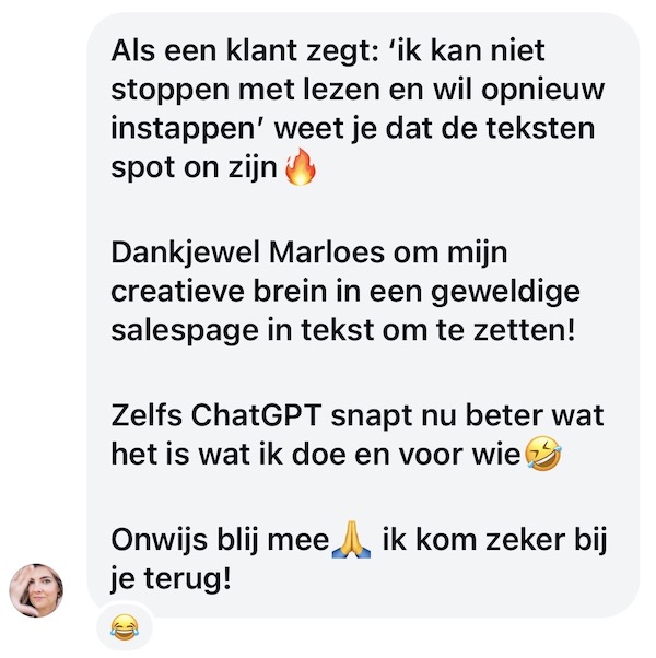 Review "I LOVE wat je gedaan hebt met de teksten"